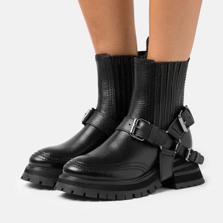 BRUCE CHELSEA BOOT fekete bőr