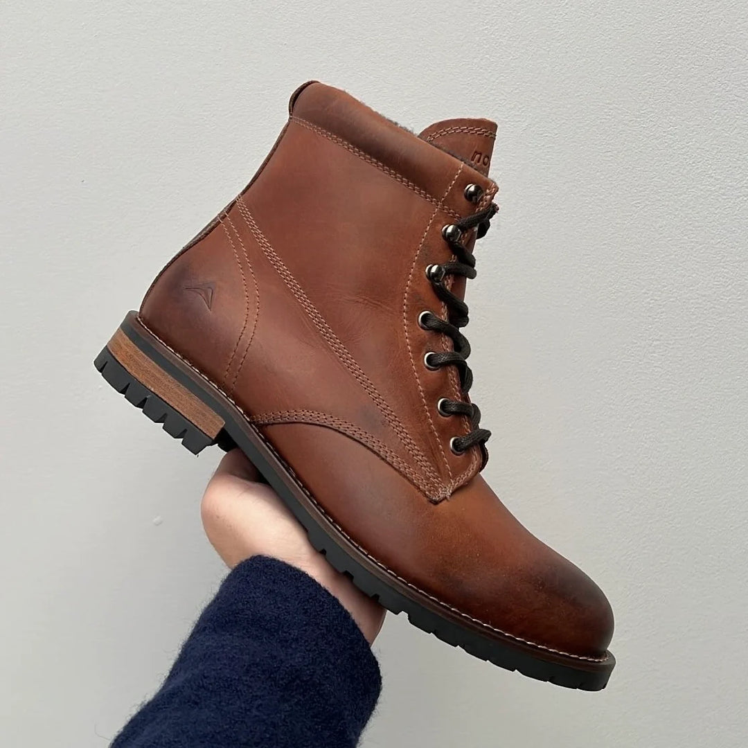 GORDON MID BOOT Tan bőr csizma