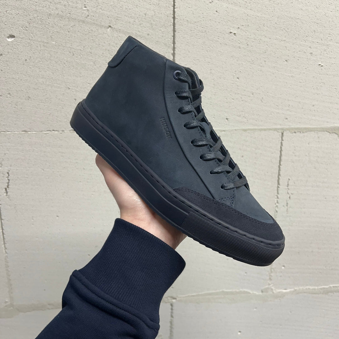 SORREN SINNET HIGH Dk kék bőr nubuk sneaker