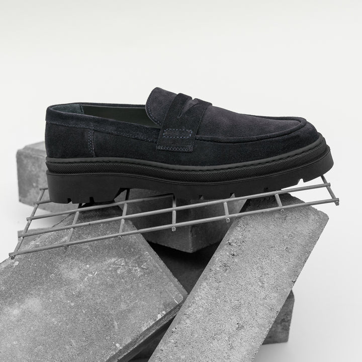 ELON LOAFER Sötétkék velúr