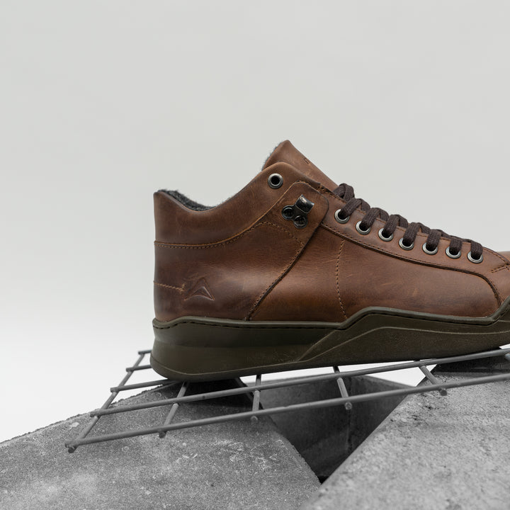 ALLIN ALPINA MID Tan bőr sneaker