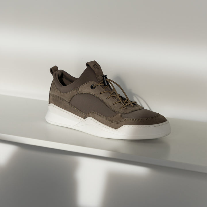 ALLIN SARUN olívazöld nubuk/Neopren sneaker