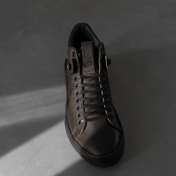 ESKO ALPINA MID L Dk barna mart bőr sneaker