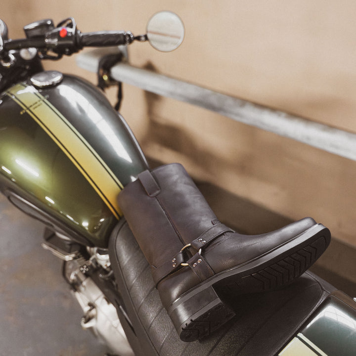 HARLEY HIGH BOOT barna viaszos bőr