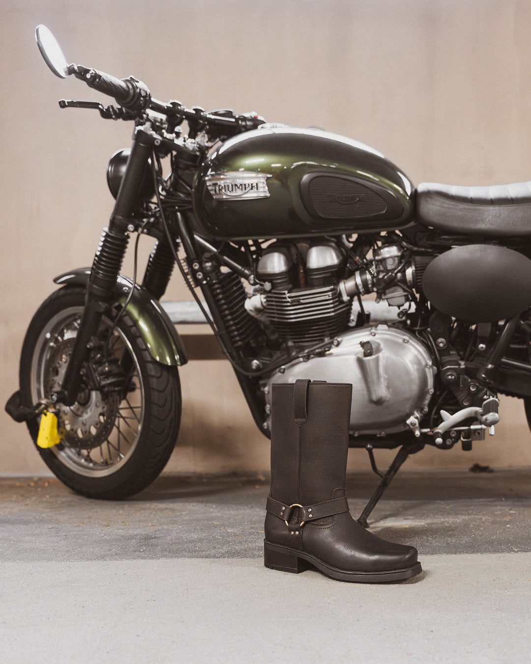 HARLEY HIGH BOOT barna viaszos bőr