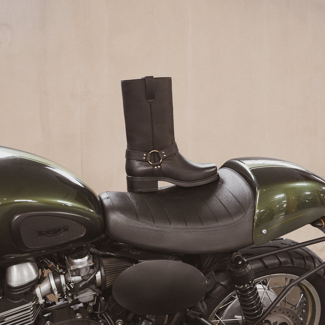 HARLEY HIGH BOOT barna viaszos bőr