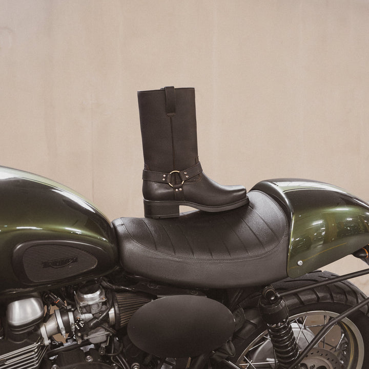 HARLEY HIGH BOOT barna viaszos bőr