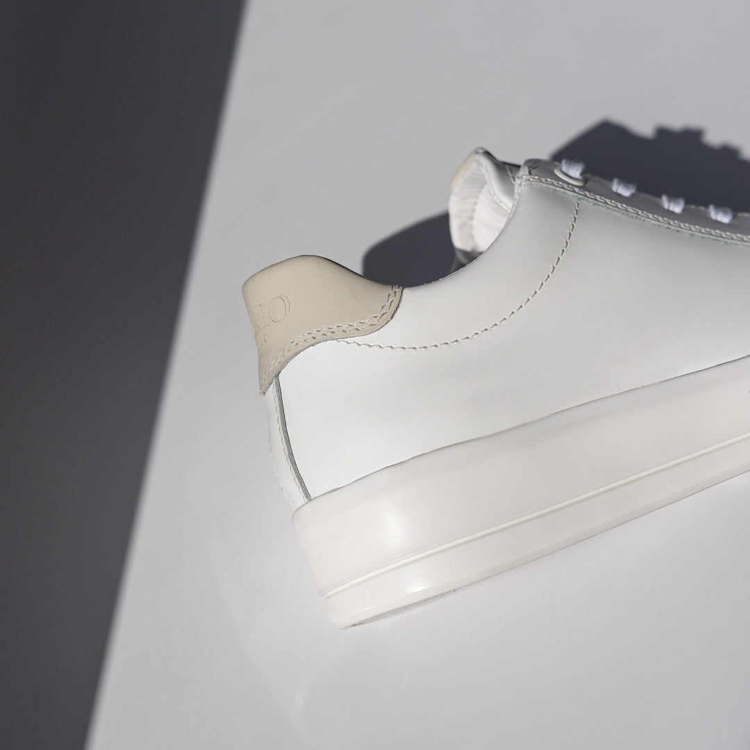 JENNER RETRO fehér bőr sneaker