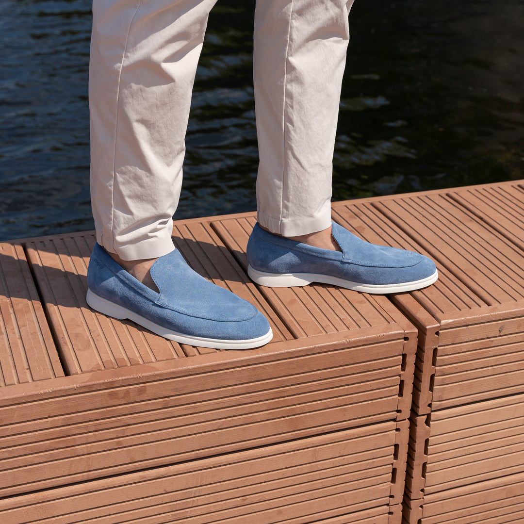 ACE LOAFER kék Suede