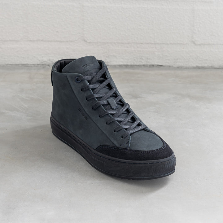 SORREN SINNET HIGH Dk kék bőr nubuk sneaker