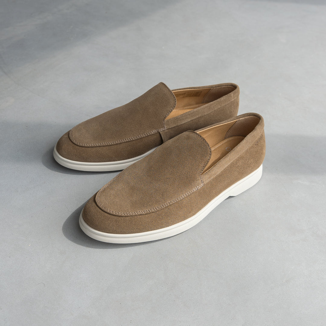 ACE LOAFER Maroliv Velúr