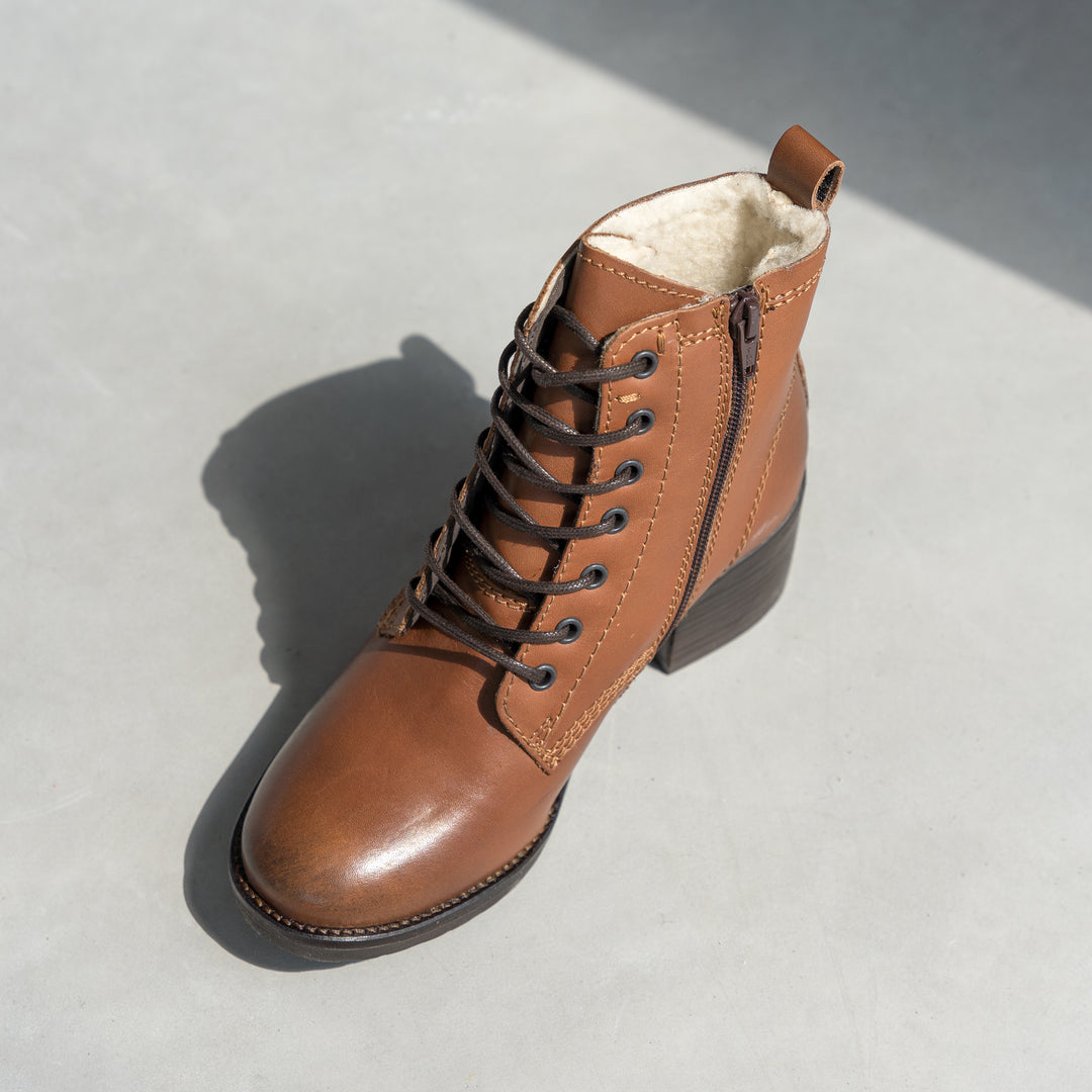 ANNIE ANKLE LACE BOOT Bruciatto bőr csizma