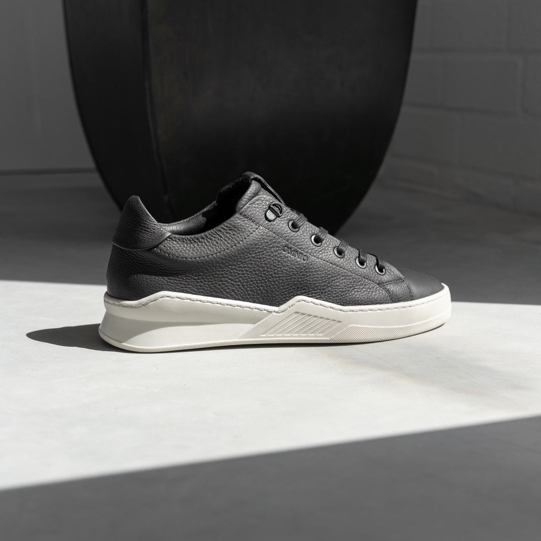 ESKO CITY LOW Antracite bőr sneaker