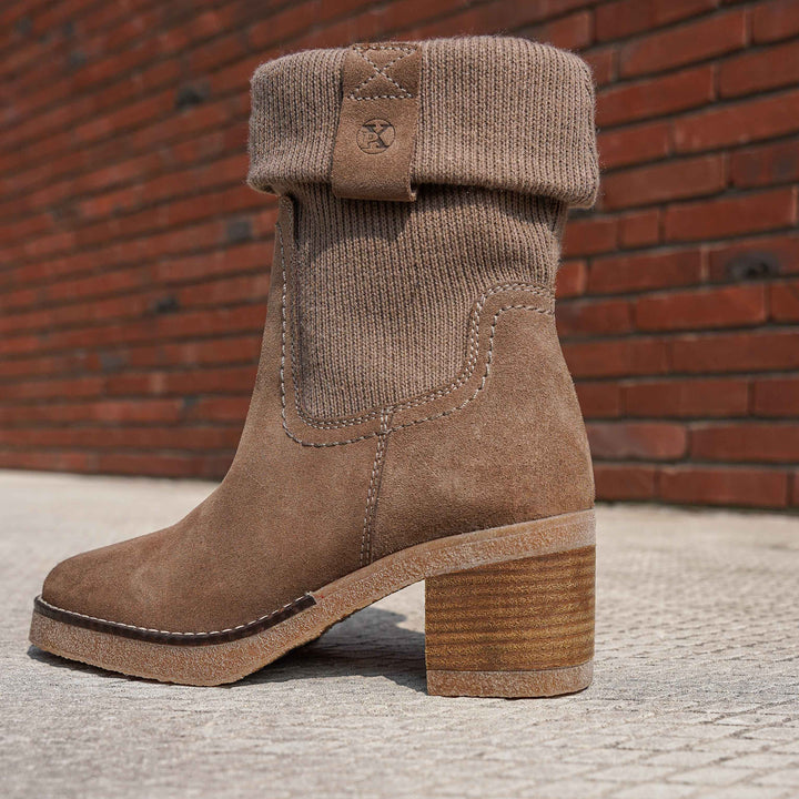JAMILA MID BOOT Taupe velúr