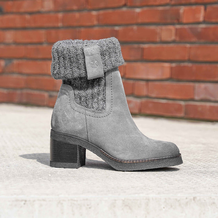 JAMILA MID BOOT szürke velúr