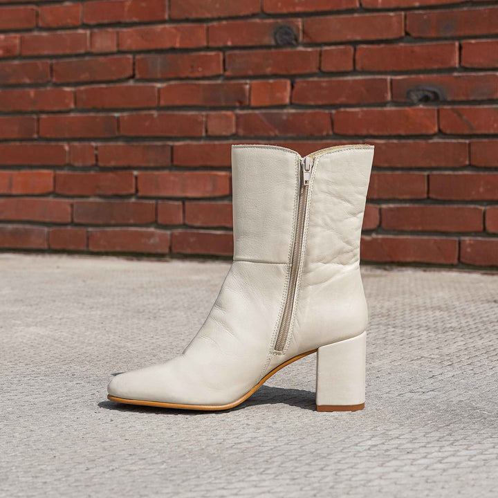 PERLA BOOT Törtfehér bőr