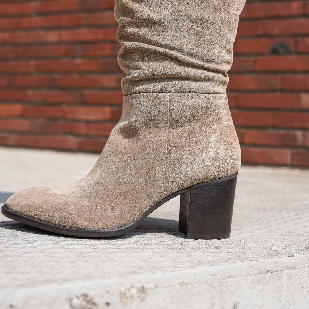 MIKI HIGH BOOT Taupe velúr