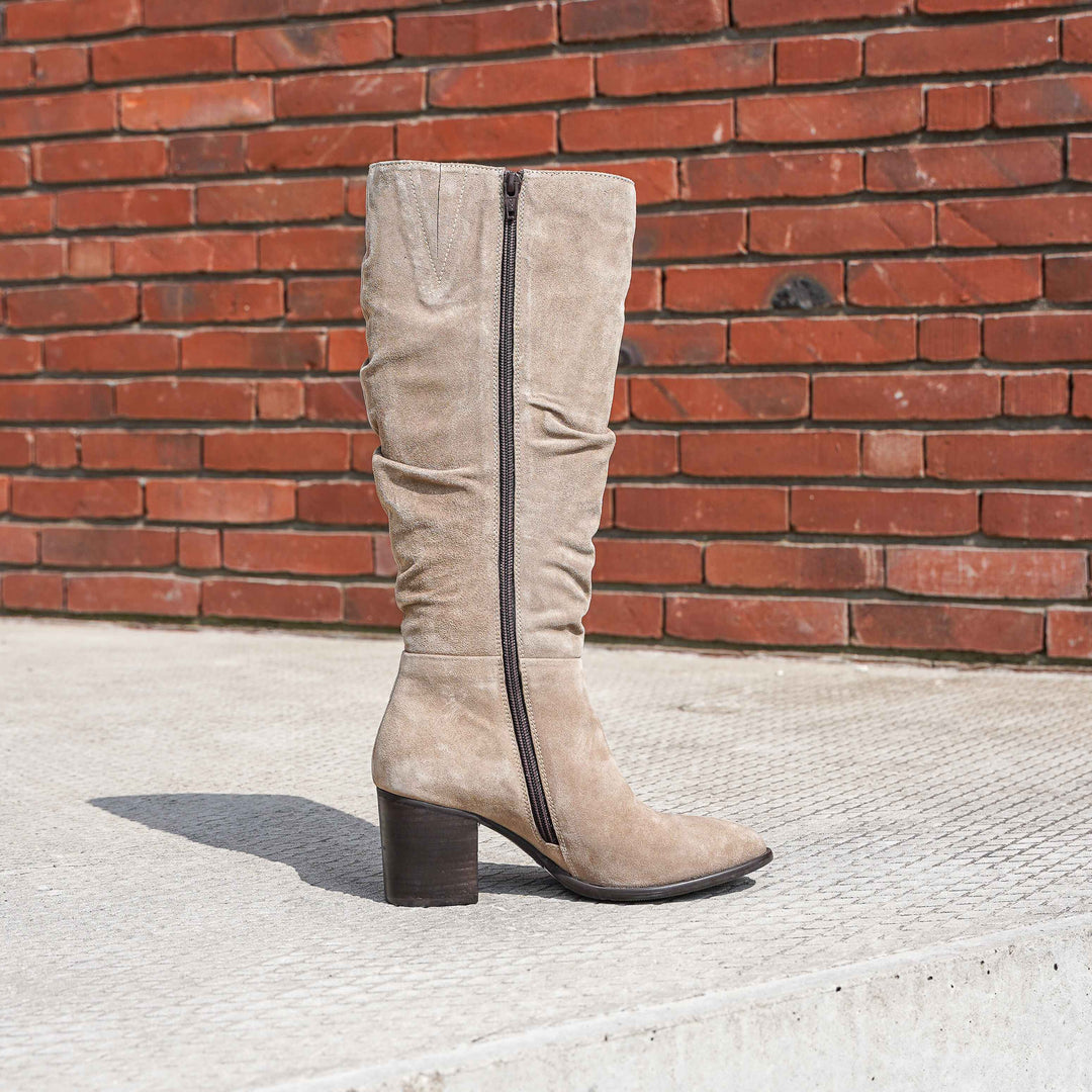 MIKI HIGH BOOT Taupe velúr