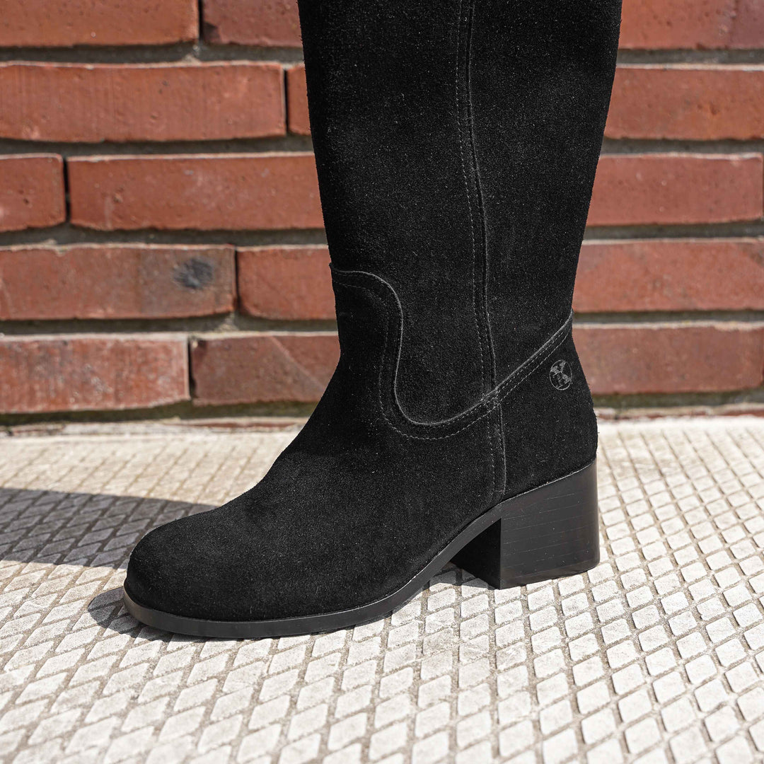 FREY HIGH BOOT fekete velúr