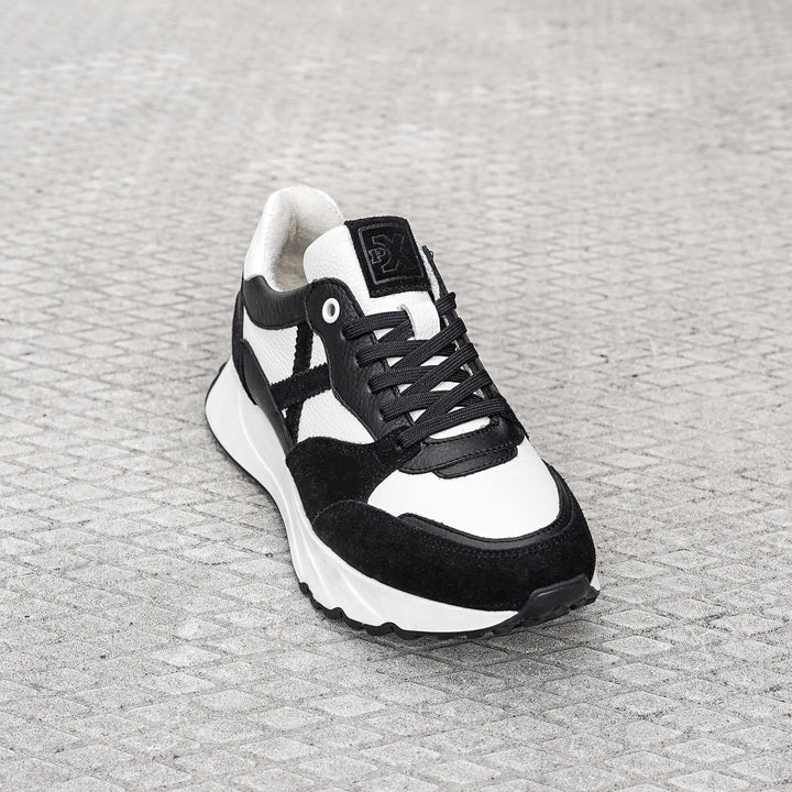 SWIFT SNEAKER fekete bőr velúr