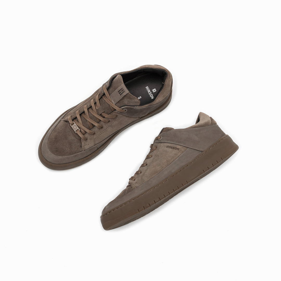 BENNET P4 LOW taupe nubuk Suede sneaker
