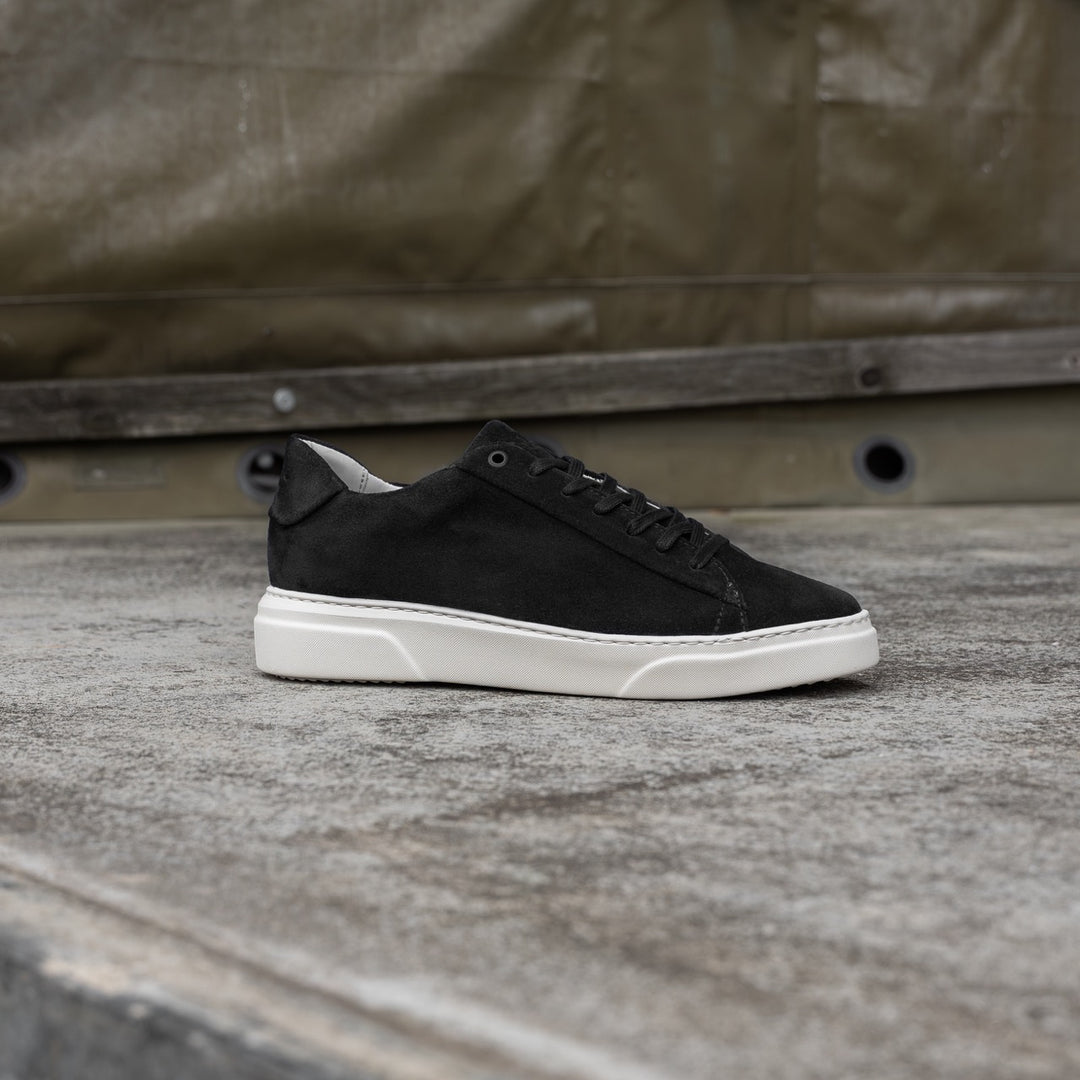 Kea Base Negru Piele întoarsă sneaker