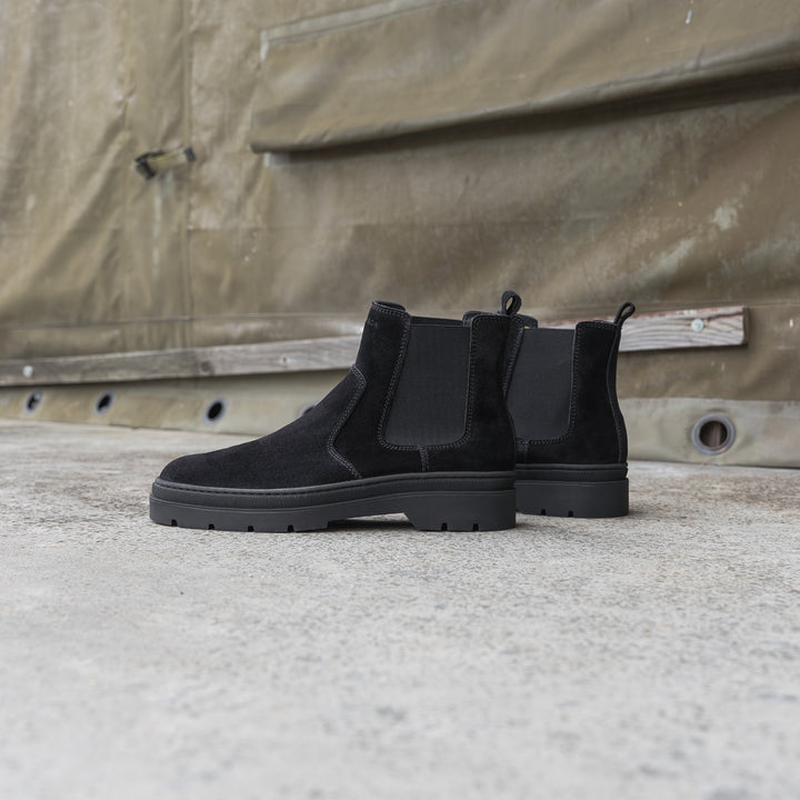 ELON CHELSEA fekete Suede