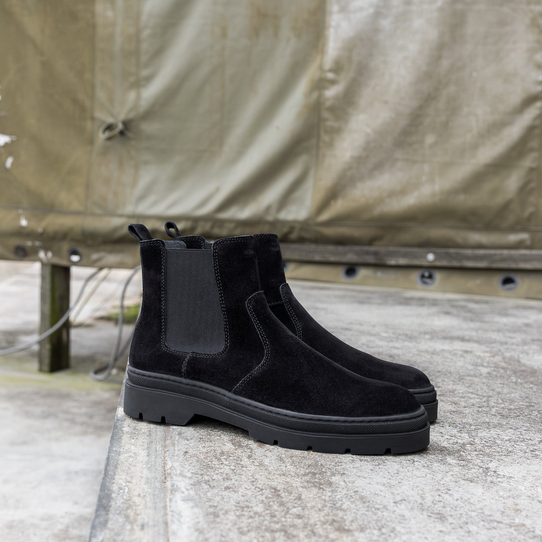 ELON CHELSEA fekete Suede