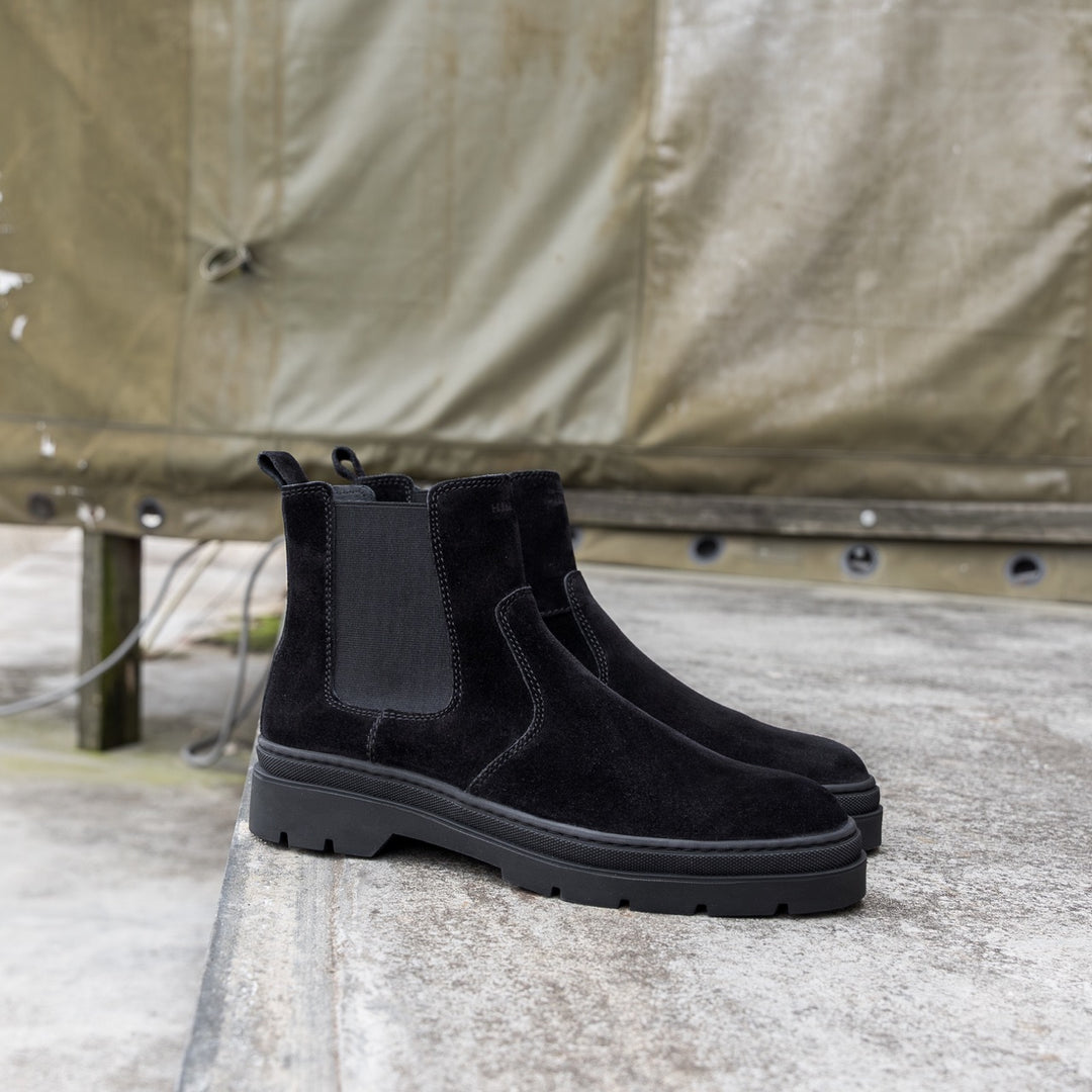 ELON CHELSEA fekete Suede