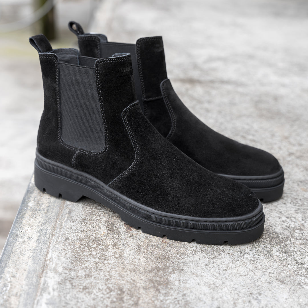 ELON CHELSEA fekete Suede
