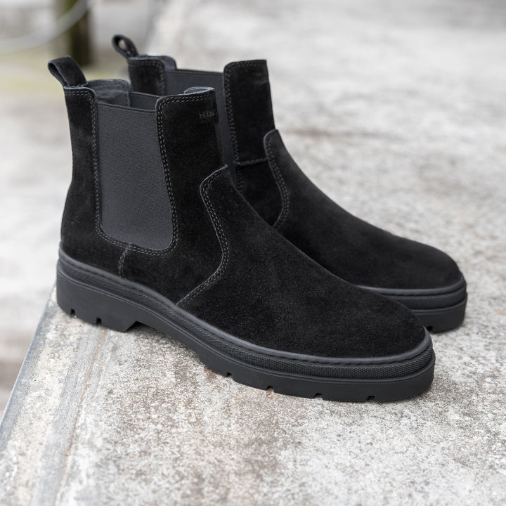 ELON CHELSEA fekete Suede