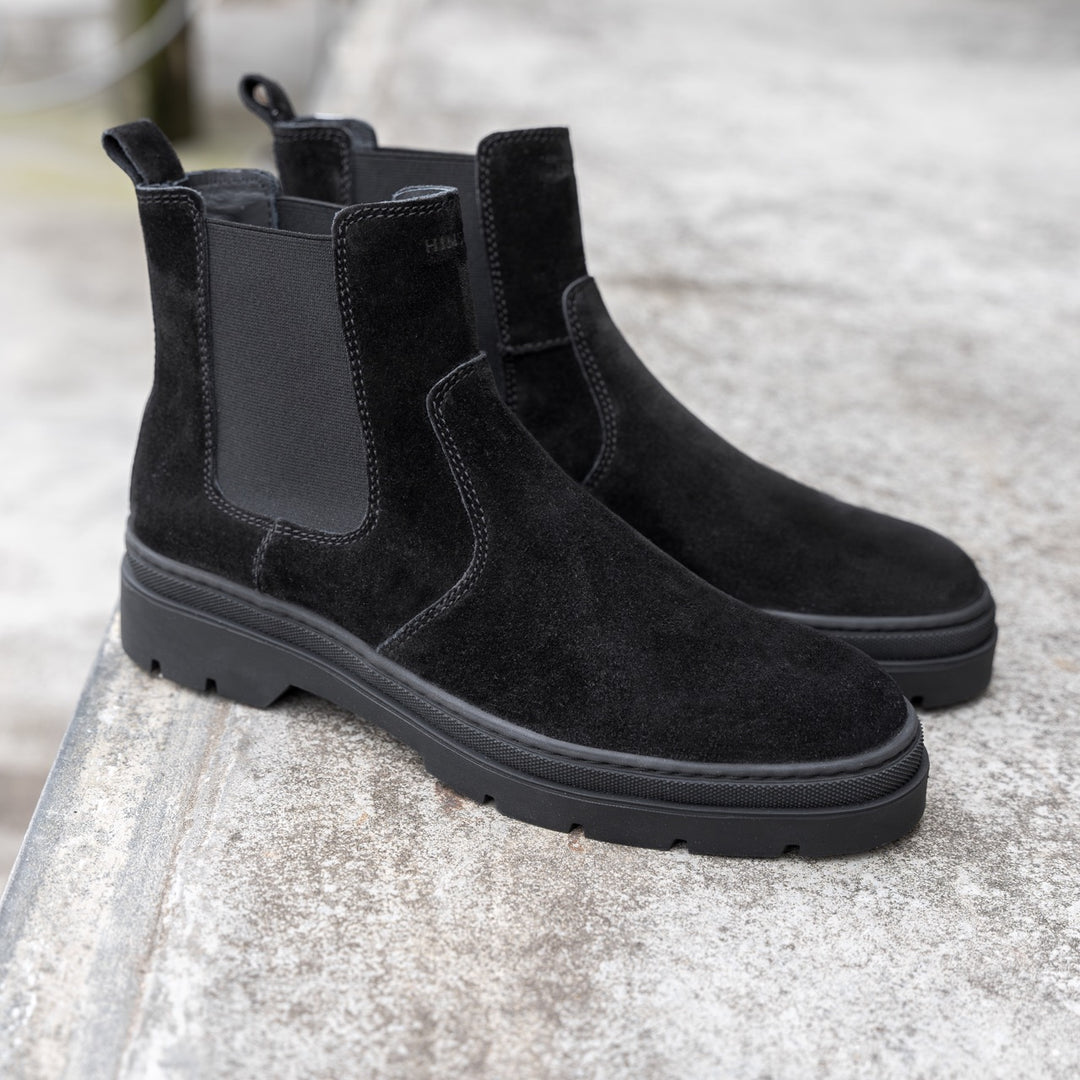 ELON CHELSEA fekete Suede