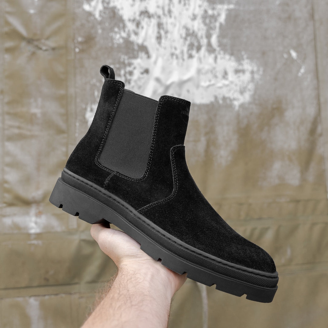 ELON CHELSEA fekete Suede