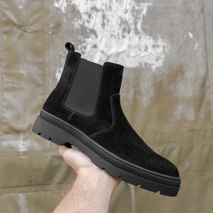 ELON CHELSEA fekete Suede