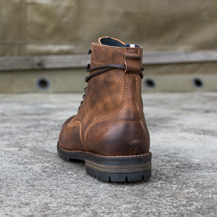 GORDON TOE CAP BOOT Piele Naturală Bruciato csizma