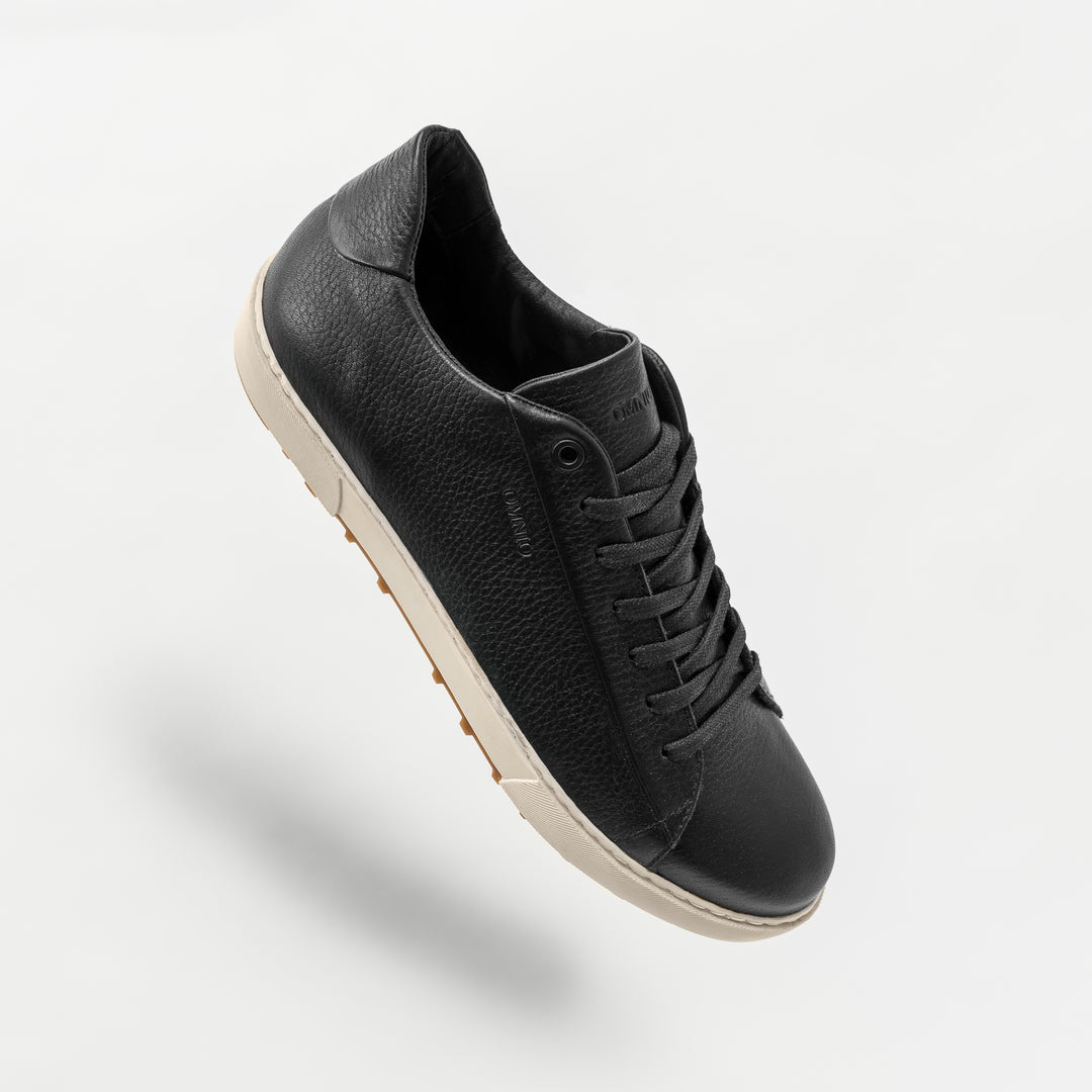BELGRADO BASE LOW fekete mart bőr sneaker