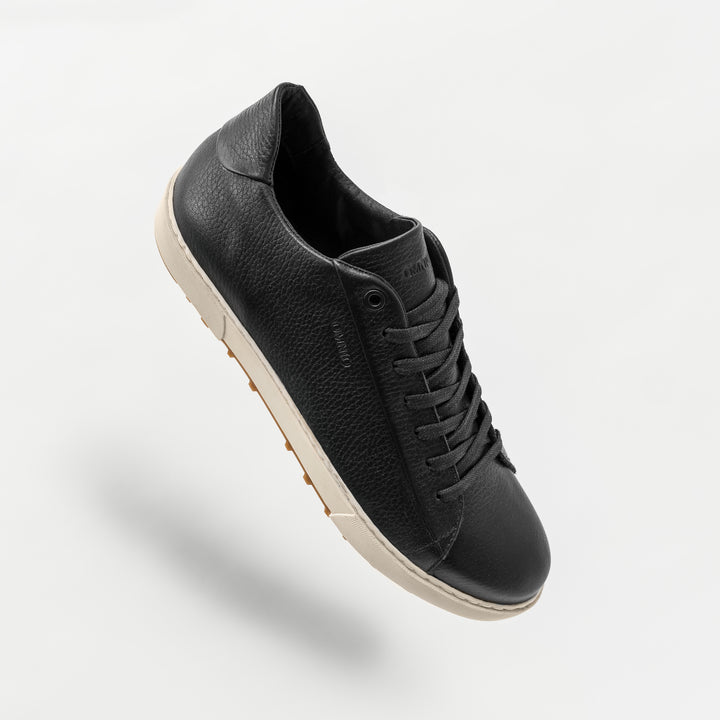BELGRADO BASE LOW fekete mart bőr sneaker