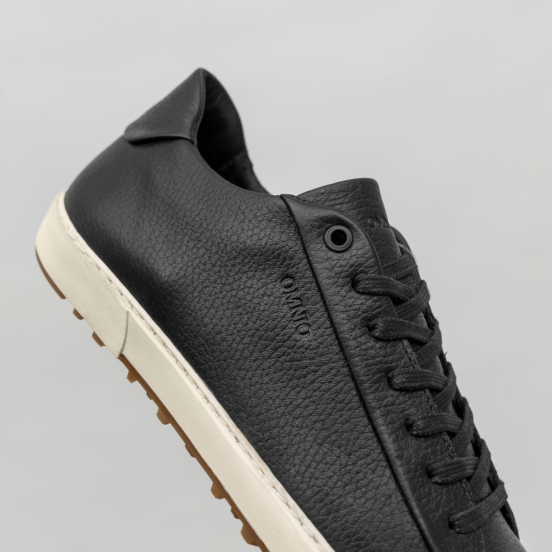 BELGRADO BASE LOW fekete mart bőr sneaker