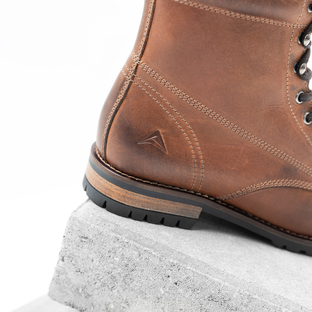 GORDON MID BOOT Tan bőr csizma