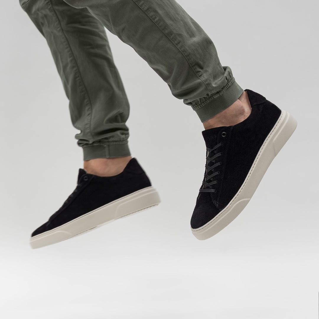 Kea Base Negru Piele întoarsă sneaker