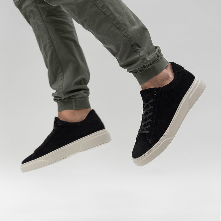 Kea Base Negru Piele întoarsă sneaker