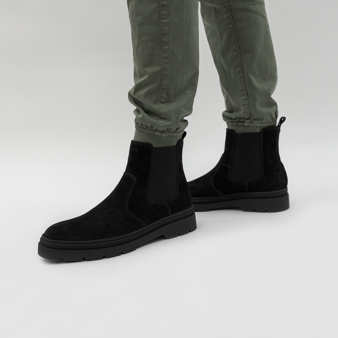 ELON CHELSEA fekete Suede