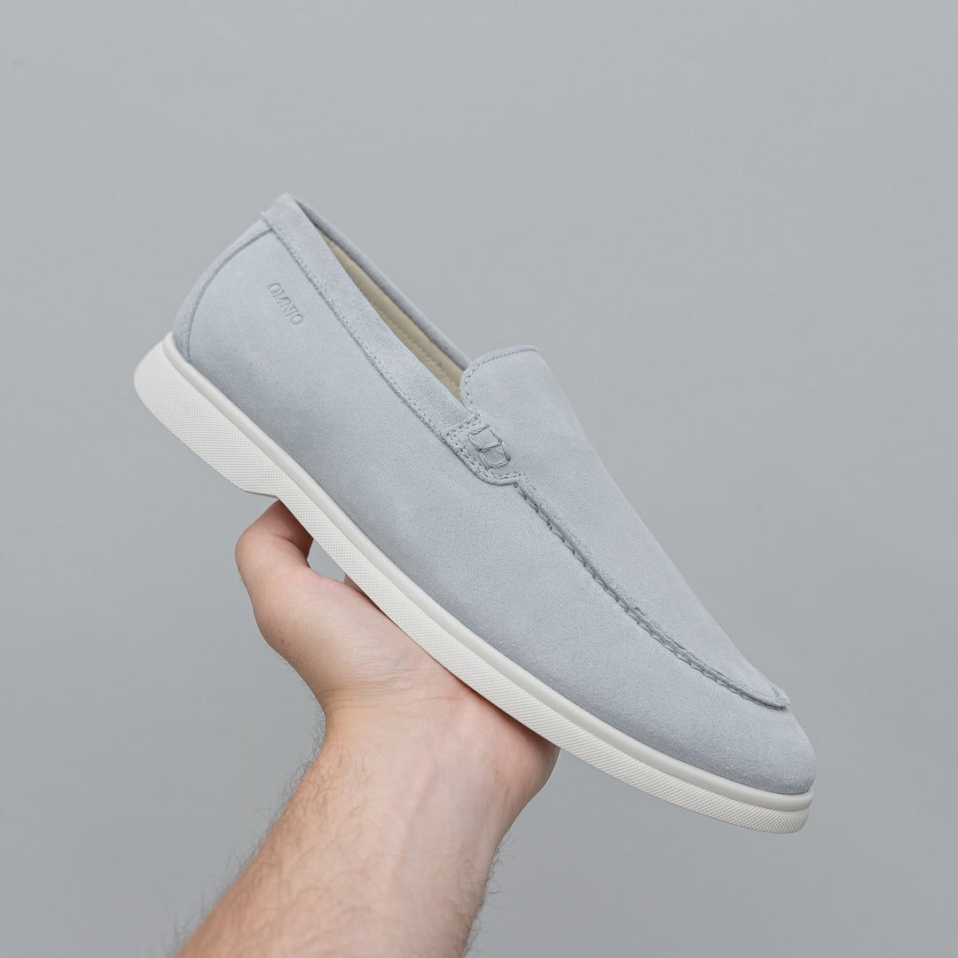 ACE LOAFER MOC Világoskék Velúr