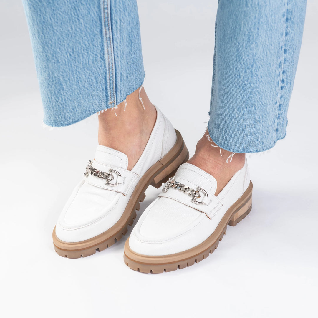 FAYE LOAFER Bright fehér bőr