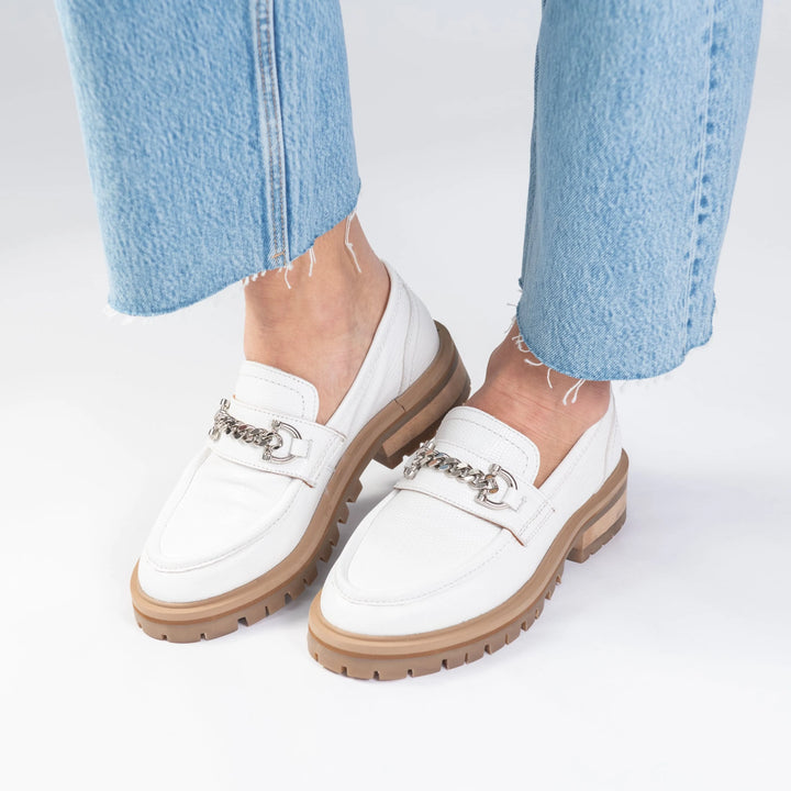 FAYE LOAFER Bright fehér bőr
