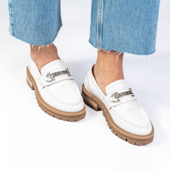 FAYE LOAFER Bright fehér bőr