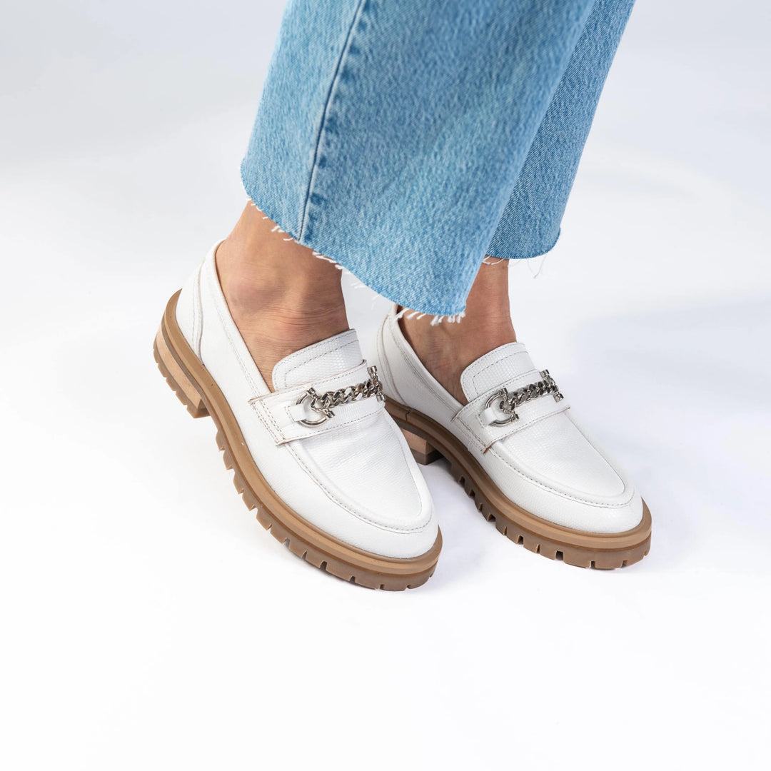 FAYE LOAFER Bright fehér bőr