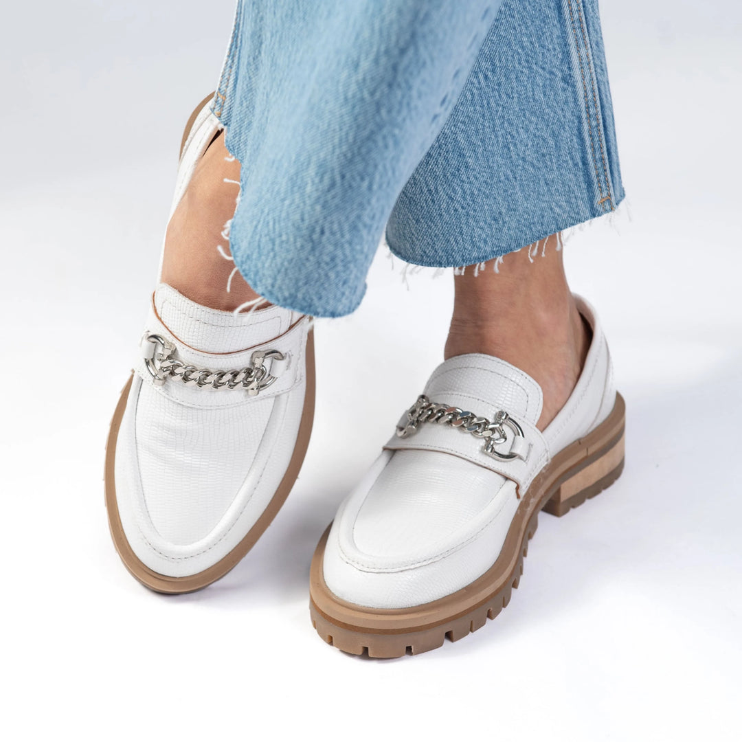 FAYE LOAFER Bright fehér bőr