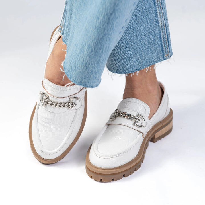 FAYE LOAFER Bright fehér bőr