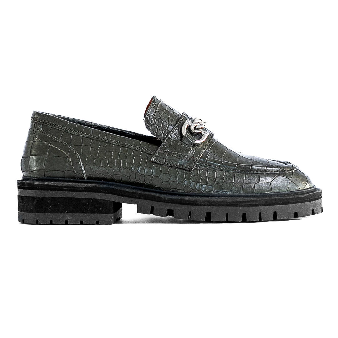 FRANCIE LOAFER Army zöld Embossed
